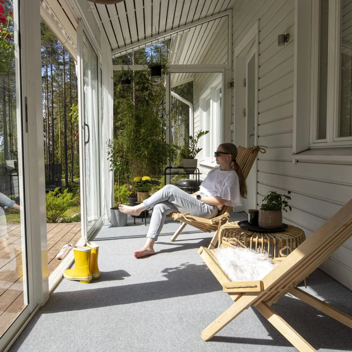 Dry Step termomatto on erittäin suosittu lasitetuilla terasseilla ja parvekkeilla.