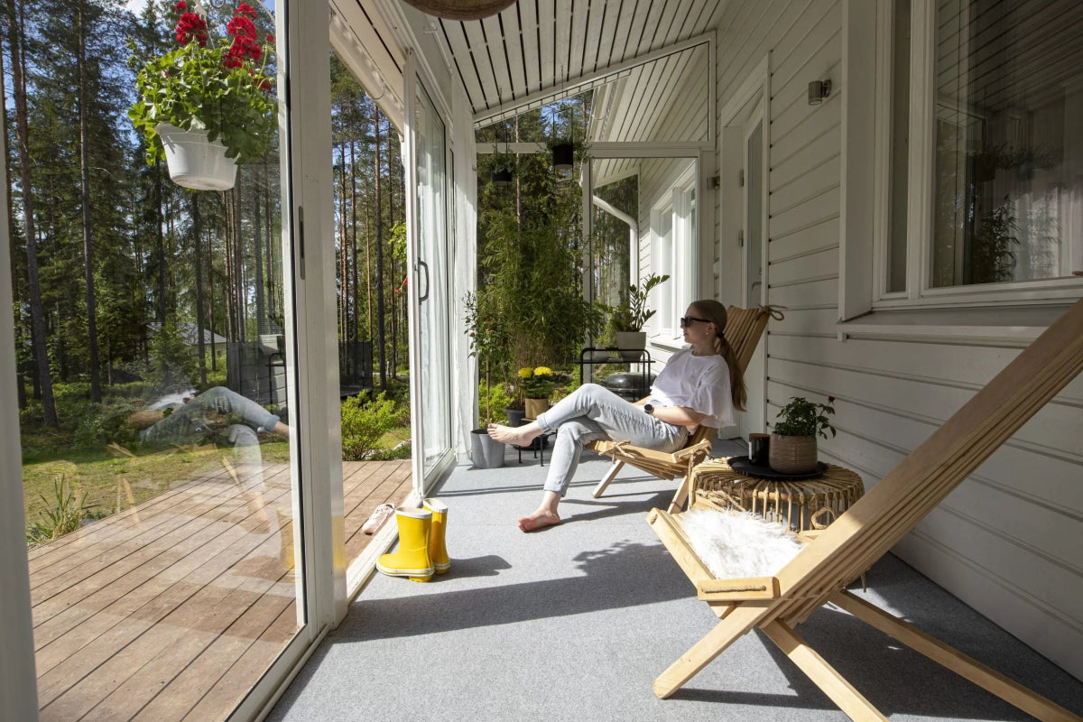 Dry Step termomatto on erittäin suosittu lasitetuilla terasseilla ja parvekkeilla.
