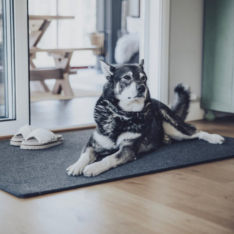 Kotimainen ovimatto lattialämmityksen päälle, harmaa