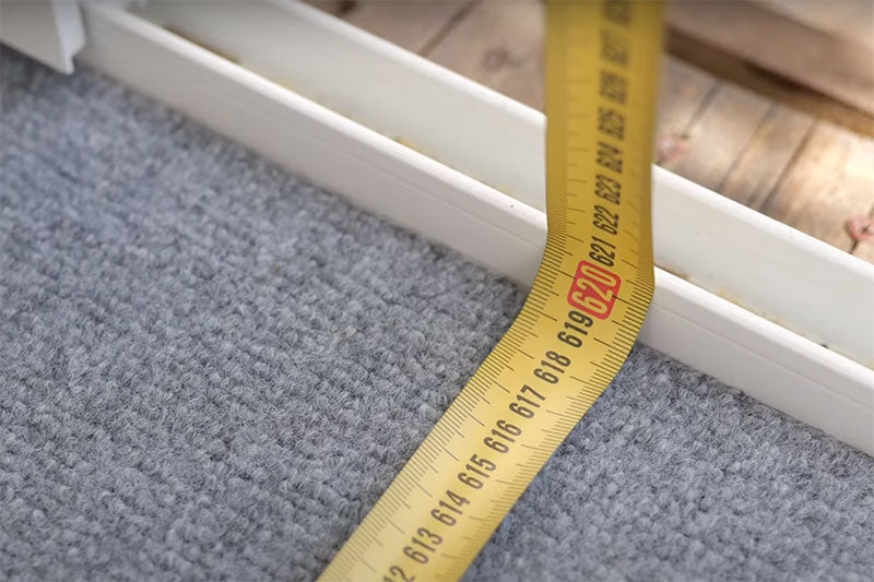 Termomaton mittaaminen rullamitalla.