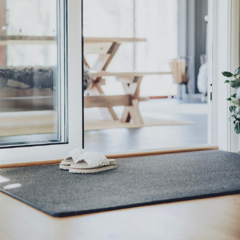 Eteisen matto valoisassa tilassa.